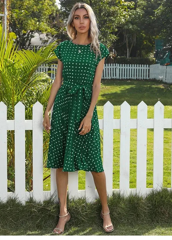 Midi pilkullinen mekko – kuva 3