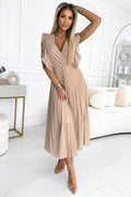 Beige sifonkimekko