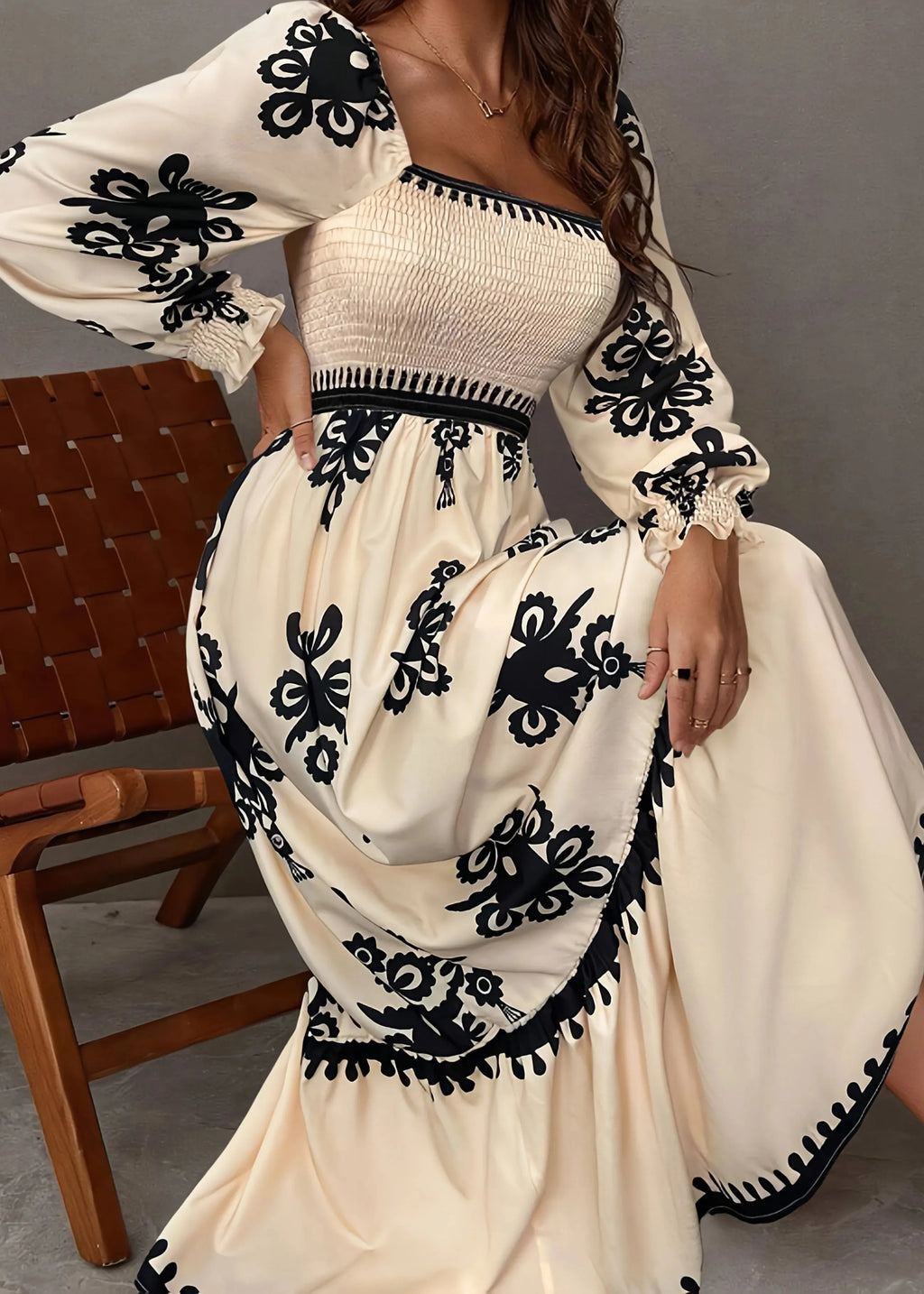 Boheemi häävieraan mekko – Helmi – kuva 2