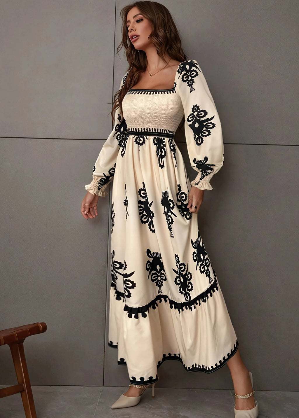 Boheemi häävieraan mekko – Helmi – kuva 3