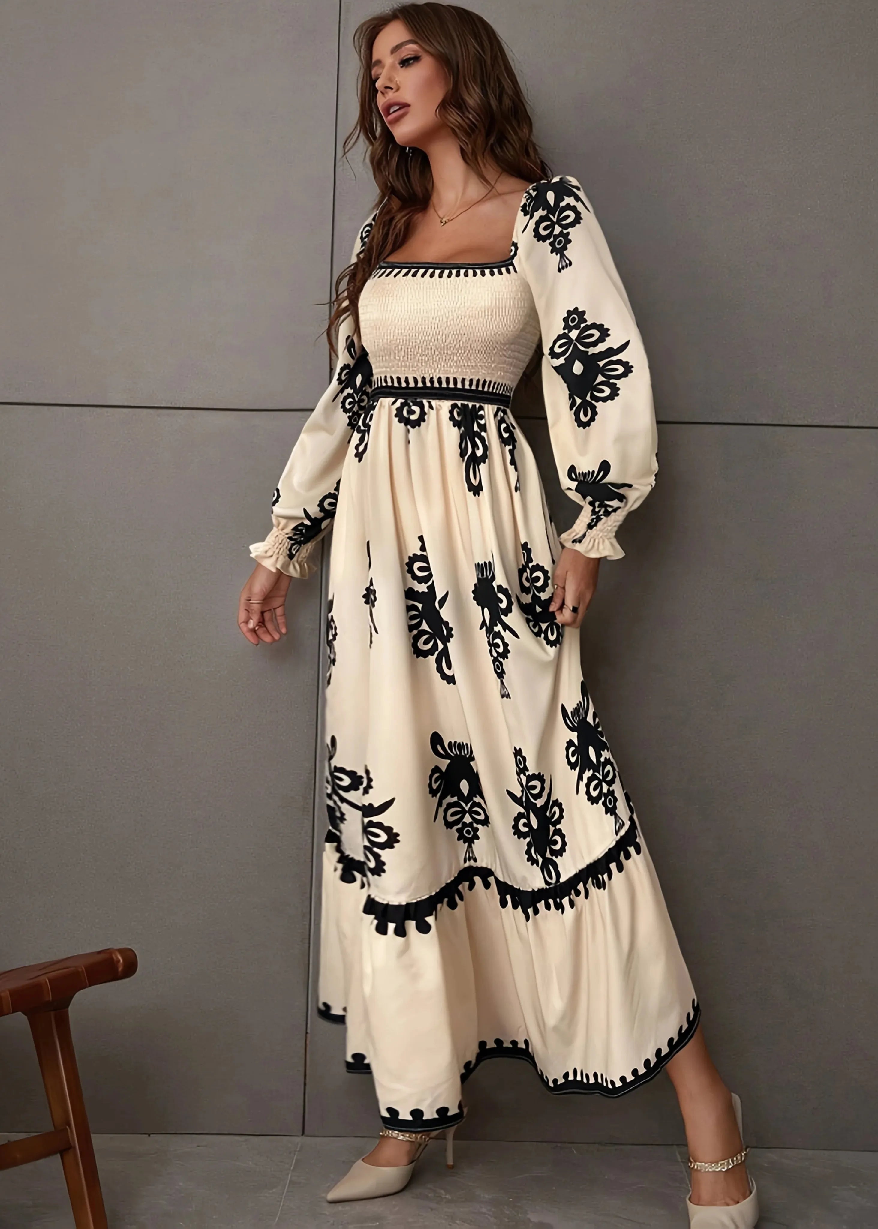 Boheemi häävieraan mekko – Helmi – kuva 3