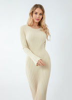 Beige neulemekko – kuva 4
