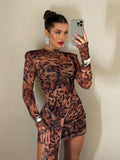 Leopard minimekko