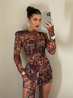 Leopard minimekko
