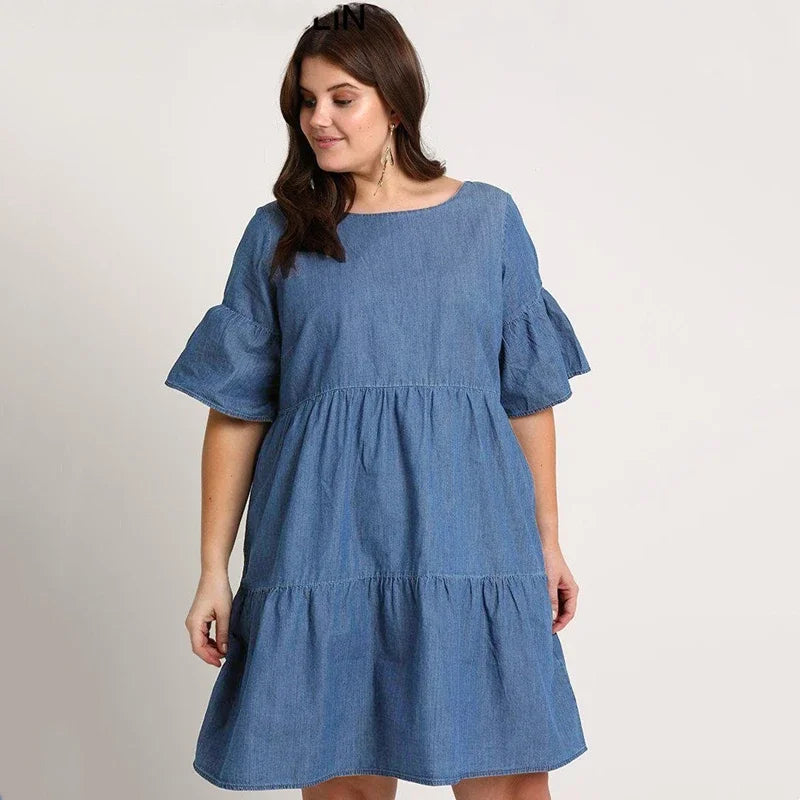 Pluskoon denimmekko – kuva 3