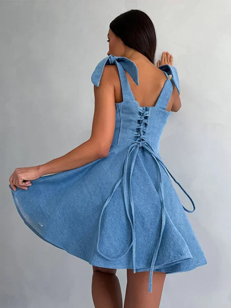 Denim kellomekko – kuva 2