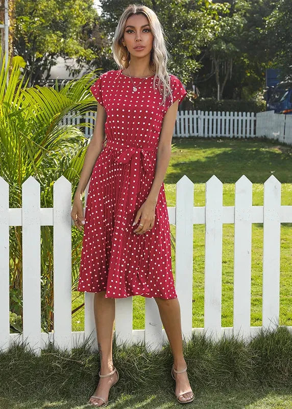 Midi pilkullinen mekko – kuva 7