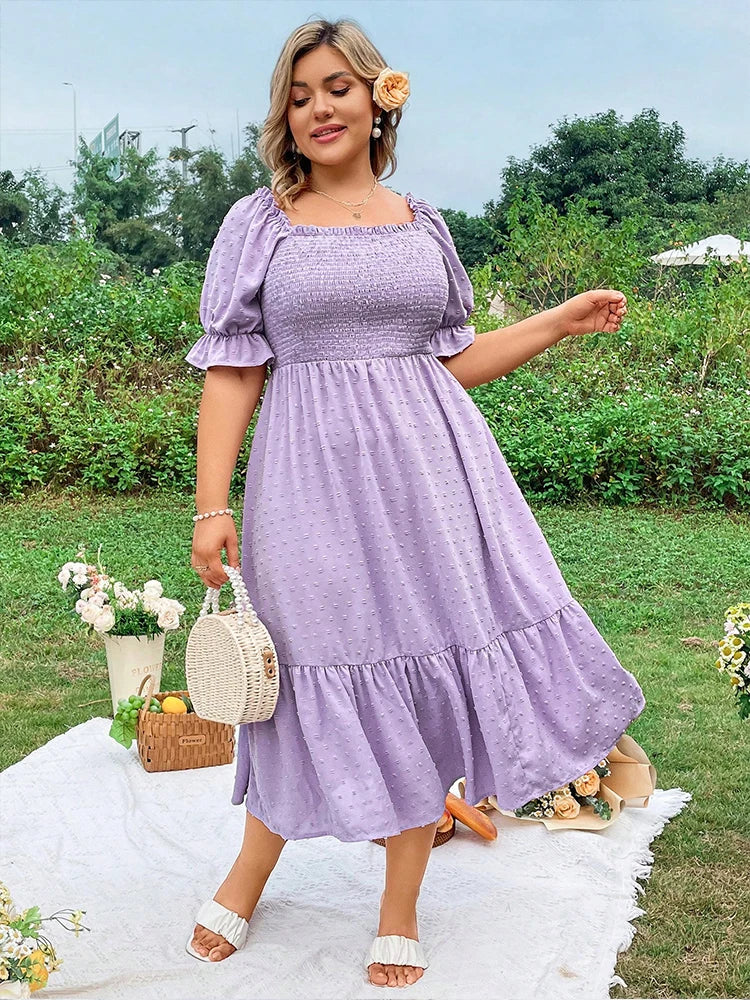 Pluskoon lila mekko