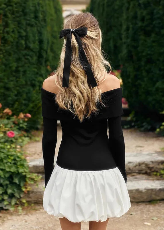 Lyhyt bardot-kaulusmekko – kuva 2