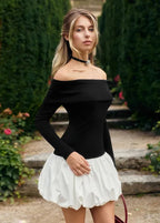 Lyhyt bardot-kaulusmekko – kuva 3