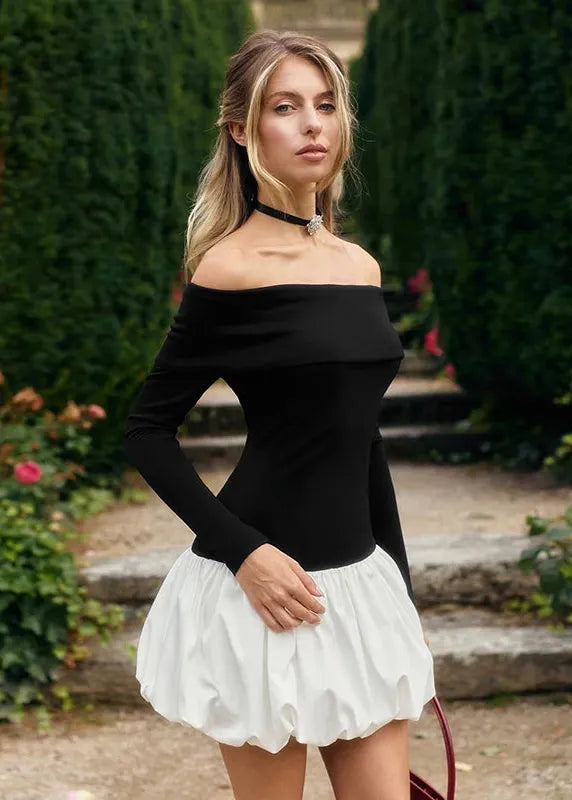 Lyhyt bardot-kaulusmekko – kuva 3