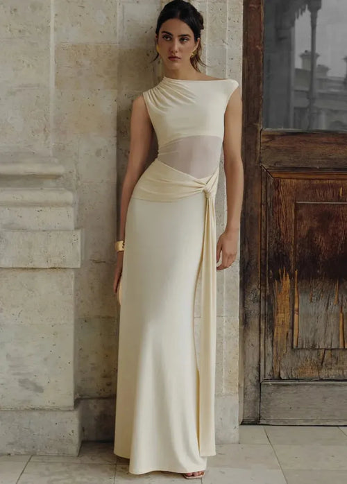 Beige juhlamekko